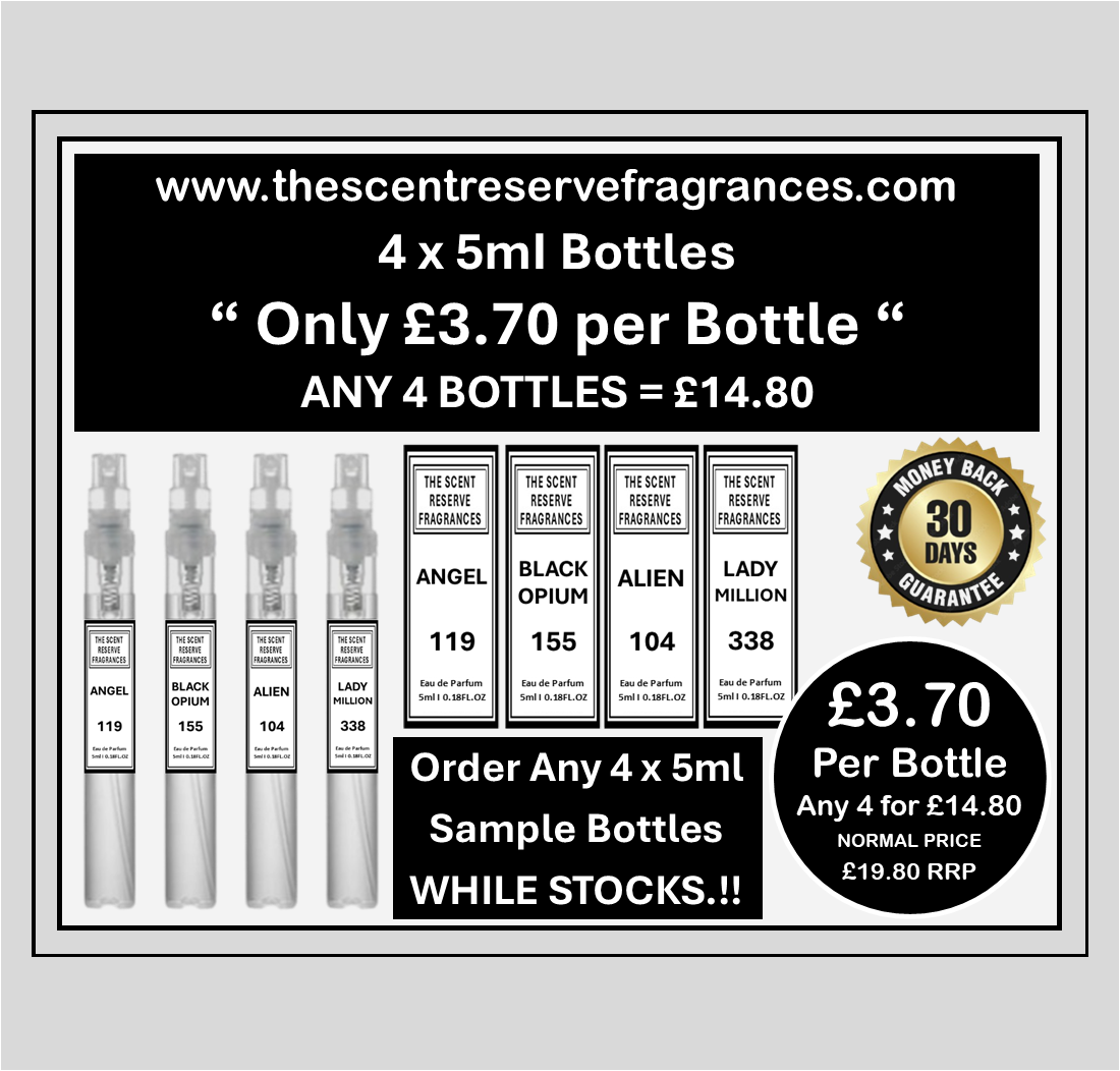 4 x 5ml Sample Bundle - ONLY £3.70 per Bottle