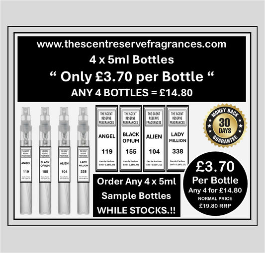 4 x 5ml Sample Bundle - ONLY £3.70 per Bottle